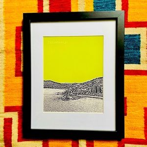 Retro art print poster 8 x 10 Zihuatanejo Mexico